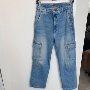 MOTHER Light Blue Wide Leg Jeans